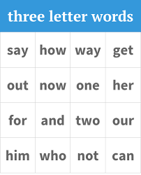This article largely isn't about them. Three Letter Words Bingo Three Letter Words Grammar For Kids English Grammar For Kids