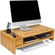 Find and compare organizer closet online. Waytrim 2 Tier Bamboo Monitor Stand Wood Computer Monitor Riser Wooden Desk Organizers With Adjustable Storage Accessories Shelf For Imac Laptop Printer Walmart Com Walmart Com