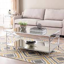 Silver Orchid Hinding Mirrored Rectangle Coffee Cocktail Table Mirror Metal Chrome Mirror G Coffee Table Living Room Coffee Table Mirrored Coffee Tables