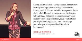Malaysia sebuah negara islam, masyarakat memang akan menentang golongan transgender dan ini. Hear Malaysian Trans People Speak Up On Transgender Day Of Remembrance 2019 Queer Lapis
