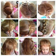 How To Do An Easy Braided Hair Band Separate The Hair From Ear To Ear Tie The Back Part Into A Pon Braided Hairstyles Easy Long Hair Girl Braided Hairstyles