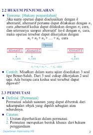 We did not find results for: Bab 2 Kombinatorika 2 1 Hukum Penggandaan Ppt Download