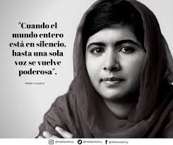 Buenos días Habitantes! Hoy los despertamos con una frase Malala, activista  y persona más joven que ha recibido el Premio Nobel de la Paz. Ante la  desgracia, el dolor, la muerte, el
