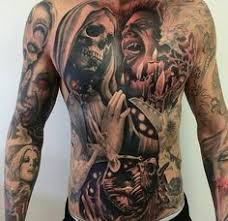 Santa Muerte Tattoos Best 3d Tattoo Ideas Stomach Tattoos Vampire Tattoo Chest Tattoo Men