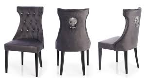 Vente en ligne de chaises pour la cuisine et la salle à manger : Chaise De Salle A Manger En Velours Capitonnee Avec Strass Et Poignee Decorative Mobilier Moss