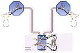 Wire 2 lights to 1 switch diagram two lights one switch power at with 2 lights 1 switch wiring diagram, image size 1014 x 735 px, image source : Single Switch With 2 Lights Not In Series Home Improvement Stack Exchange