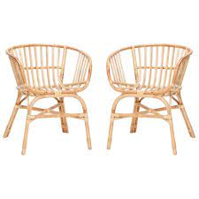 Rattanstühle gibt es bei yourhome.de in großer auswahl! Hubsch Interior Rattan Stuhl Mit Armlehnen 2er Set Natur