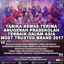 Syeera | tadika kemas merapoh 2017. Jaringan It Umno On Twitter Tahniah Negaraku Tabika Kemas Malaysia Terima Anugerah Prasekolah Terbaik Dalam Asia Most Trusted Brand 2017