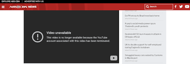 News, business, overseas, entertainment, sports, and lifestyle in text, video, photos, infographics and special reports. Abs Cbn News Youtube Channel Inaccessible Account Terminated