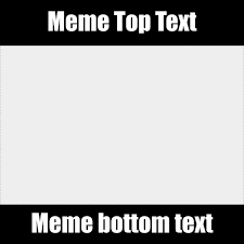 Square Black Meme With White Impact Text