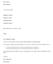 John smith, holder of passport number 78645 . Authorization Letter To Collect Salary Template Samples