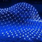 150Lt 2' x 8' Wide Angle LED Christmas Net Light Set Color: Blue