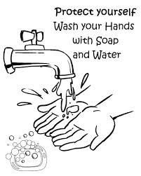 The words wash your hands are written with a dot font ready for kids to trace over it with the message wash your hands to reduce the spread of germs written below. Free Hand Washing Coloring Pages For Preschoolers Kids Activities Hand Washing Hand Washing Coloring Page For Kids Worksheet For Kindergarten