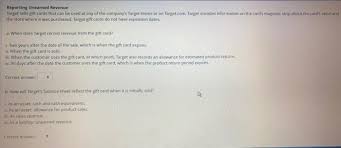 When you know you can secure free target gift cards this is a survey site where you can get free target gift cards just by completing the surveys online, which are paid. Reporting Unearned Revenue Target Sells Gift Cards Chegg Com