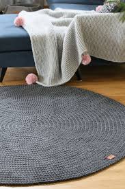 Moderne Dunkelgrau Runden Teppich Rund Teppich Kinderzimmer Etsy Grey Round Rug Floor Rugs Round Rug Nursery