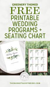 Greenery Inspired Seating Chart And Wedding Programs