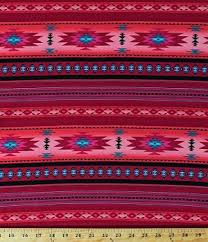 Island batik 2 1/2 precut strips williams garden. Cotton Southwestern Stripe Aztec Southwest Tribal Native American Tucson Pink Blue Cotton Fabric Print By The