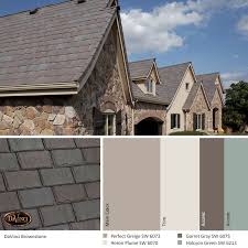 Davinci Brownstone Perfect Greige House Exterior Color Schemes House Paint Exterior Stone Exterior Houses