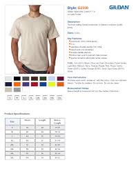 Gildan Ultra Cotton T Shirts Size Chart Coolmine Community
