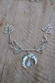 Jun In 2021 Moon Goddess Necklace Moon Necklace Silver Wiccan Jewelry