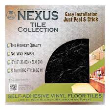 Get the best deals on adhesive floor & wall tiles. Nexus Black Marble Vinyl Floor Tiles Family Dollar