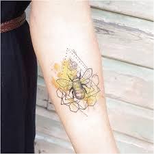 Black Dotted Bee With Yellow Spark Yellow Is The Representative Color Of Honey Bees This Symbol Is Best Depict Bee Tattoo Queen Bee Tattoo Bee Tattoo Meaning