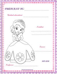 Imagenes ingles ingles basico para niños ingles niños. Caratulas Para Cuadernos Ninas Imprimir Ayuda Docente