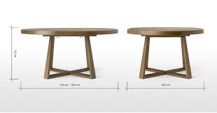 Extension piece included to extend from 120 to 160cm. Belgrave Uitschuifbare Eettafel Donkergebeitst Eikenhout Made Com Dining Table Extendable Dining Table Round Dining Table