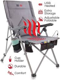 Amazon Com Pop Design The Hot Seat Heated Portable Chair Perfect For Camping Sports Beach And Picni In 2020 Camping Chairs Portable Chair Portable Camping Chair