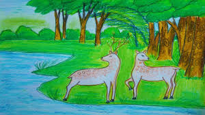How To Draw Scenery Of Village Market Toma S Drawing Youtube