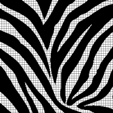 Zebra Print Chart Graph And Row By Row Written Crochet Instructions 02