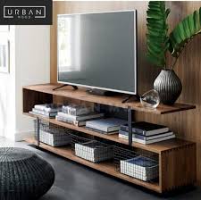 Pre Order Motley Industrial Solid Wood Tv Console Lazada Singapore In 2020 Media Console Table Crate And Barrel Tv Stands Media Console