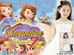 Create a charming sofia the first invitation for your little princess and her friends. Sofia The First Theme Tarpaulin