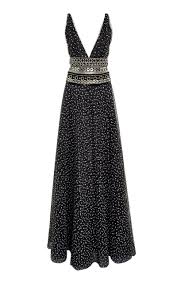 Naeem Khan Pf19 Bead Embroidered V Neck Gown Evening Dress Fashion Beautiful Gowns Fashion