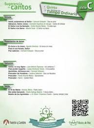 El Cancionero Catolico Cantos Para El V Domingo Del Tiempo Ordinario Ciclo C Cancionero Catolico Tiempo Ordinario Canto