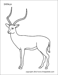 Many inhabit the steppes in the southern sahara desert, animals that live in groups, have very fast and agile Impala Free Printable Templates Coloring Pages Firstpalette Com