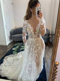 Gala 408 From The Dress Theory Long Sleeve Romantic Floral Wedding Dress Wedding Dresses Floral Wedding Dress Dresses