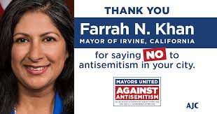 Thank you, Mayor Farrah N. Khan, for ensuring that Irvine, CA, remains a  safe place for all Americans. We and The United States Conference of Mayors  are excited to have you join