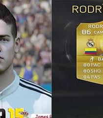Acá se hace una comparación de la versión de james rodríguez sif media 90 con la versión de la champions. James Rodriguez Recreates Playstation Goal The18