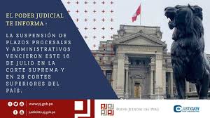 Poder judicial de la república oriental del uruguay. La Suspension De Plazos Procesales Y Justicia Tv Poder Judicial Del Peru Facebook