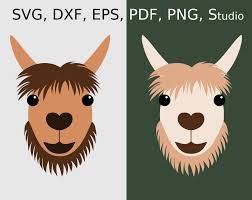 Download Llama Svg File For Cricut Silhouette Llama Face Svg Llama Clipart Pdf Llama Head Svg Cut File Llama Printable Art Llama Dxf File