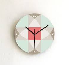 Turkis Aqua Retro Pastell Uhr Gedruckt Runden Geometrischen Dekorativen Gemusterten Holz Grafik Design Wanduhr Wand Kunst Wohnkultur Wanduhr Dekoration Wanduhren Modern Und Retro Fliesen