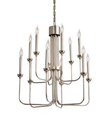 Mid Century Modern 12 Light Candle Chandelier Rejuvenation