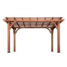 Backyard Discovery 10 Ft X 14 Ft Cedar Pergola 1802513com The Home Depot Cedar Pergola Outdoor Pergola Pergola Designs