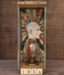 The Big Idea Box Found Object Assemblage Shadowbox Etsy Found Object Art Shadow Box Art Assemblage Art