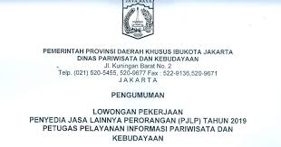 Wijilan, nanggulan, kulon progo, sabtu (03/04) siang. Lowongan Kerja Lowongan Kerja Dinas Pariwisata Dan Kebudayaan Dki Jakarta