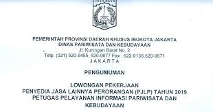 Dapatkan pekerjaan impian anda di sekitar sukabumi dengan jobsdb. Lowongan Kerja Lowongan Kerja Dinas Pariwisata Dan Kebudayaan Dki Jakarta