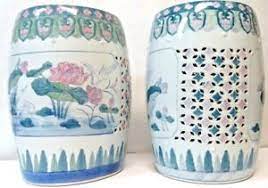 With simple silhouette, this porcelain garden stool is modeled after the traditional chinese drum. Pair Of Antique Asian Ceramic Porcelain Garden Stools With Crane Lotus Flowers Ebay