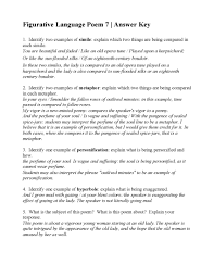Similes and metaphors are called figurative language because they help to paint a picture in your imagination of (allow the students to share and go over the answers.) written by kimberly greacen, education world® contributing writer. Figurative Language Poem 7 A Lady By Amy Lowell Answers