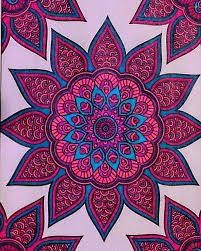 Mandala Colored With Gel Pens By Me Gel Pens Coloring Marker Art Mandala Coloring